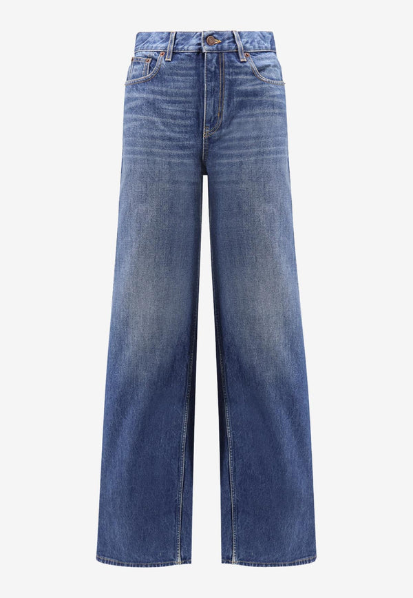 Chloé Logo Patch Wide-Leg Washed Jeans Blue CH25ADP42251427_Hazyblue_32772849