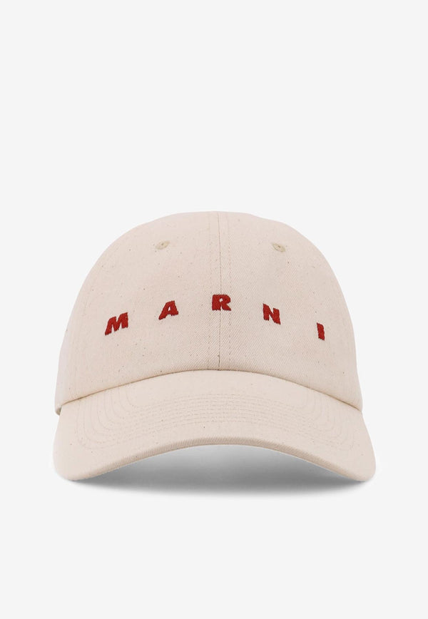 Marni Logo Print Baseball Cap Cream CLZC0108S0UTC476_00W08_Cream_32943253