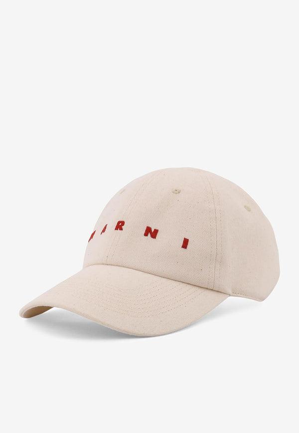 Marni Logo Print Baseball Cap Cream CLZC0108S0UTC476_00W08_Cream_32943253
