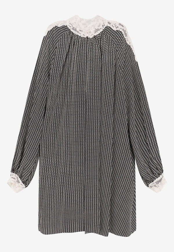 Chloé Silk Mini Dress Black CH25ARO28145905_Blackwhite_32772797