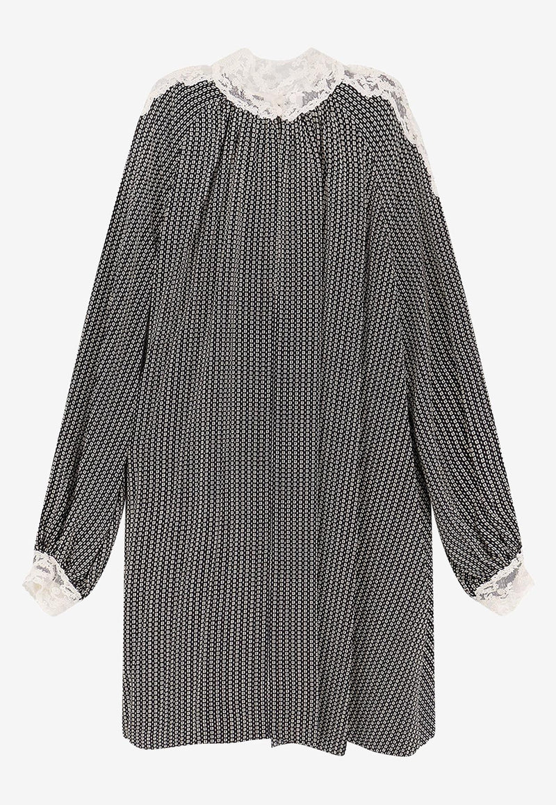 Chloé Silk Mini Dress Black CH25ARO28145905_Blackwhite_32772797