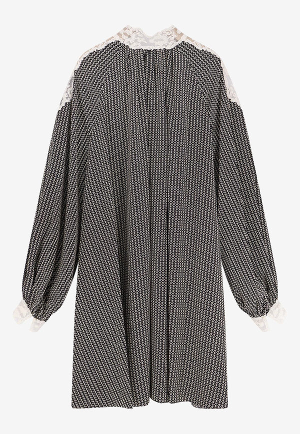 Chloé Silk Mini Dress Black CH25ARO28145905_Blackwhite_32772797