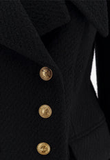 Chloé Double-Breasted Wool-Blend Jacket Black CH25AVE22935001_Black_32772780