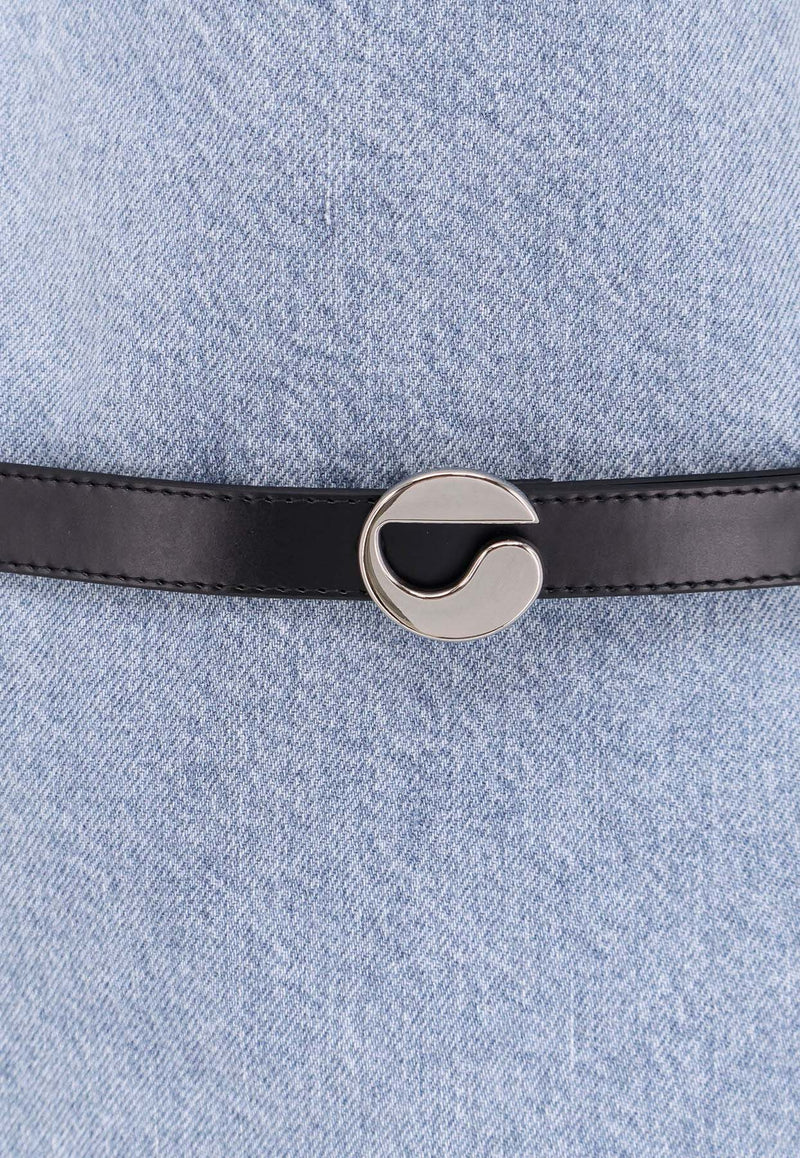 Coperni Belted Denim Mini Dress Blue COPR148F2024_BLU_Blue_32772255