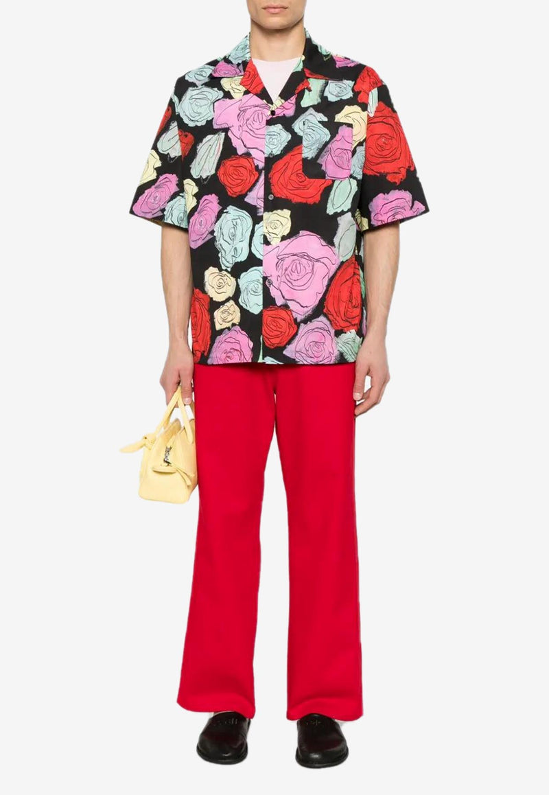 Marni Rose Print Short-Sleeved Shirt Multicolor CUMU0213A5UTC506_ORN99_MultiColour_32943242