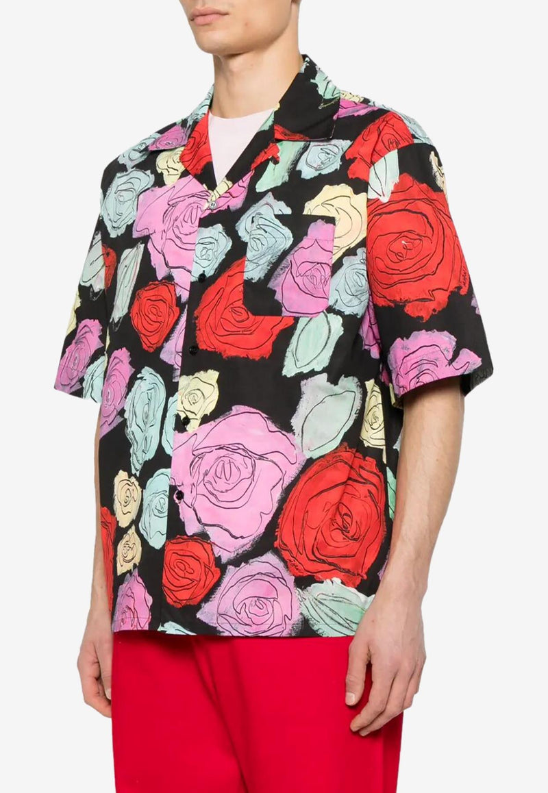Marni Rose Print Short-Sleeved Shirt Multicolor CUMU0213A5UTC506_ORN99_MultiColour_32943242