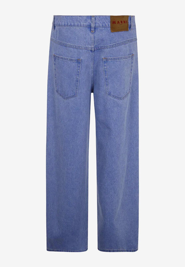 Marni Logo Patch Straight-Leg Jeans Blue PUJU0103A0USCW91_BDB44_Blue_32943271