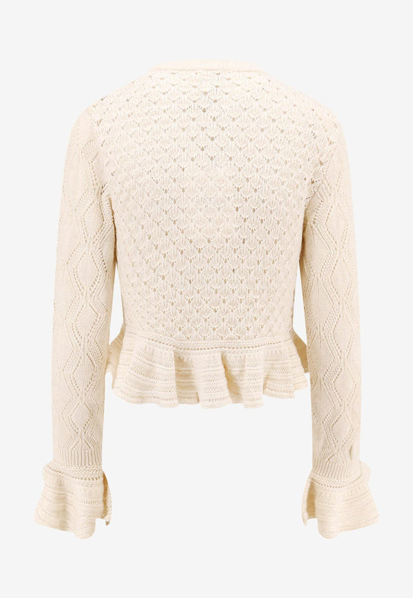 Chloé Knitted Cropped Cardigan Cream CH25AMC01590107_Iconicmilk_32772821