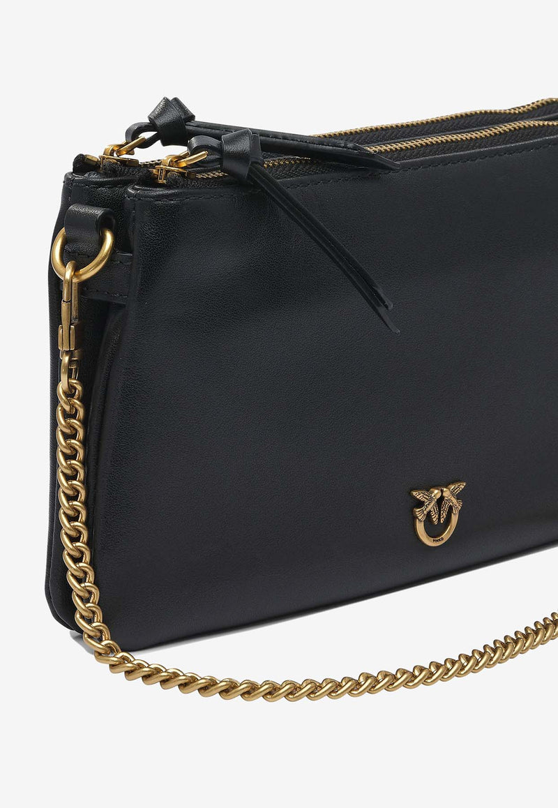 PINKO Mini Leather Double Bag  Black 105359A0QOZ99Q_fb2812b0-0692-42d6-9ef8-f1e989e93a47