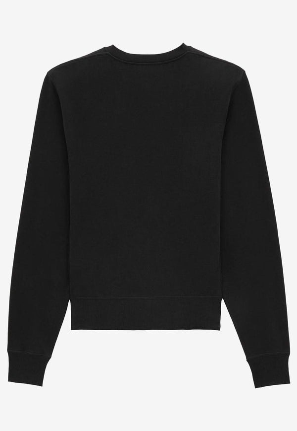 Saint Laurent Cassandre Embroidered Sweatshirt Black 820127Y36SW1000_Black_29851936