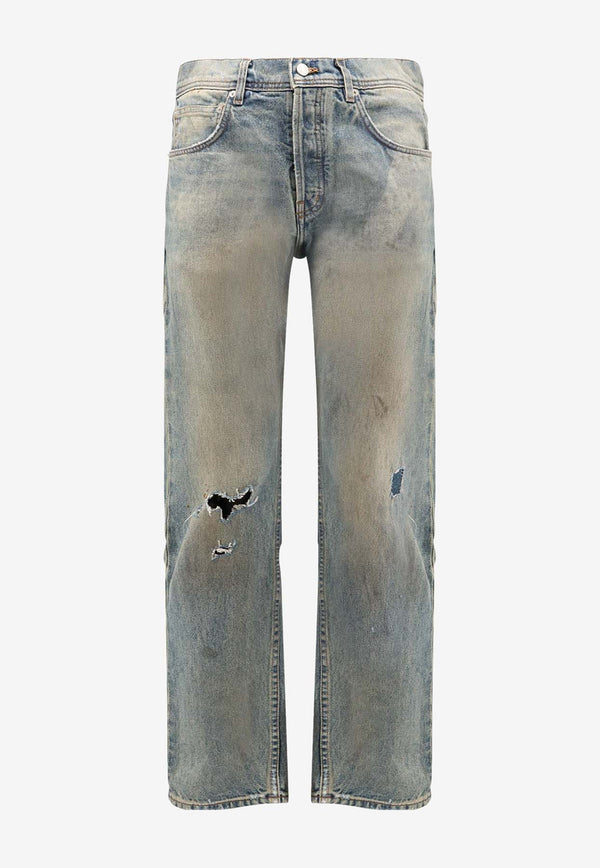 Enfants Riches Déprimés Distressed Straight-Leg Jeans Blue 050403_LIGHTBLU_Clear Blue_32997561