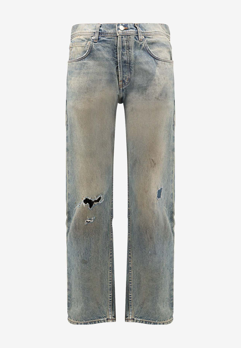 Enfants Riches Déprimés Distressed Straight-Leg Jeans Blue 050403_LIGHTBLU_Clear Blue_32997561