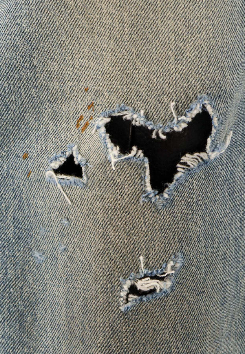 Enfants Riches Déprimés Distressed Straight-Leg Jeans Blue 050403_LIGHTBLU_Clear Blue_32997561