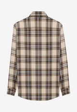 Saint Laurent Tartan Check Long-Sleeved Shirt Beige 838890Y31VA7300_BRIGHTON CHECKS_29852437