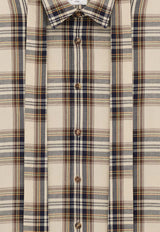 Saint Laurent Tartan Check Long-Sleeved Shirt Beige 838890Y31VA7300_BRIGHTON CHECKS_29852437