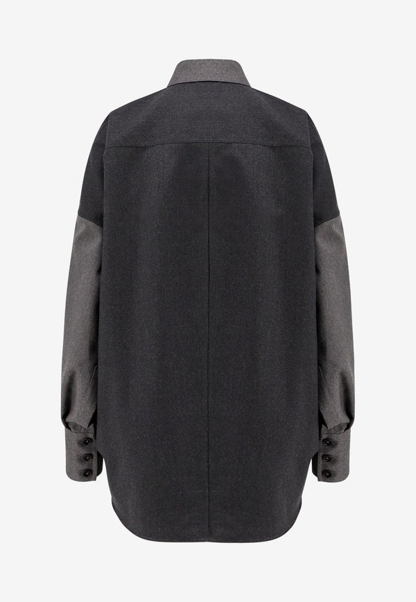 Stella McCartney Colorblocked Wool Shirt Gray 6201593CU7031230_ASH GREY_31986662