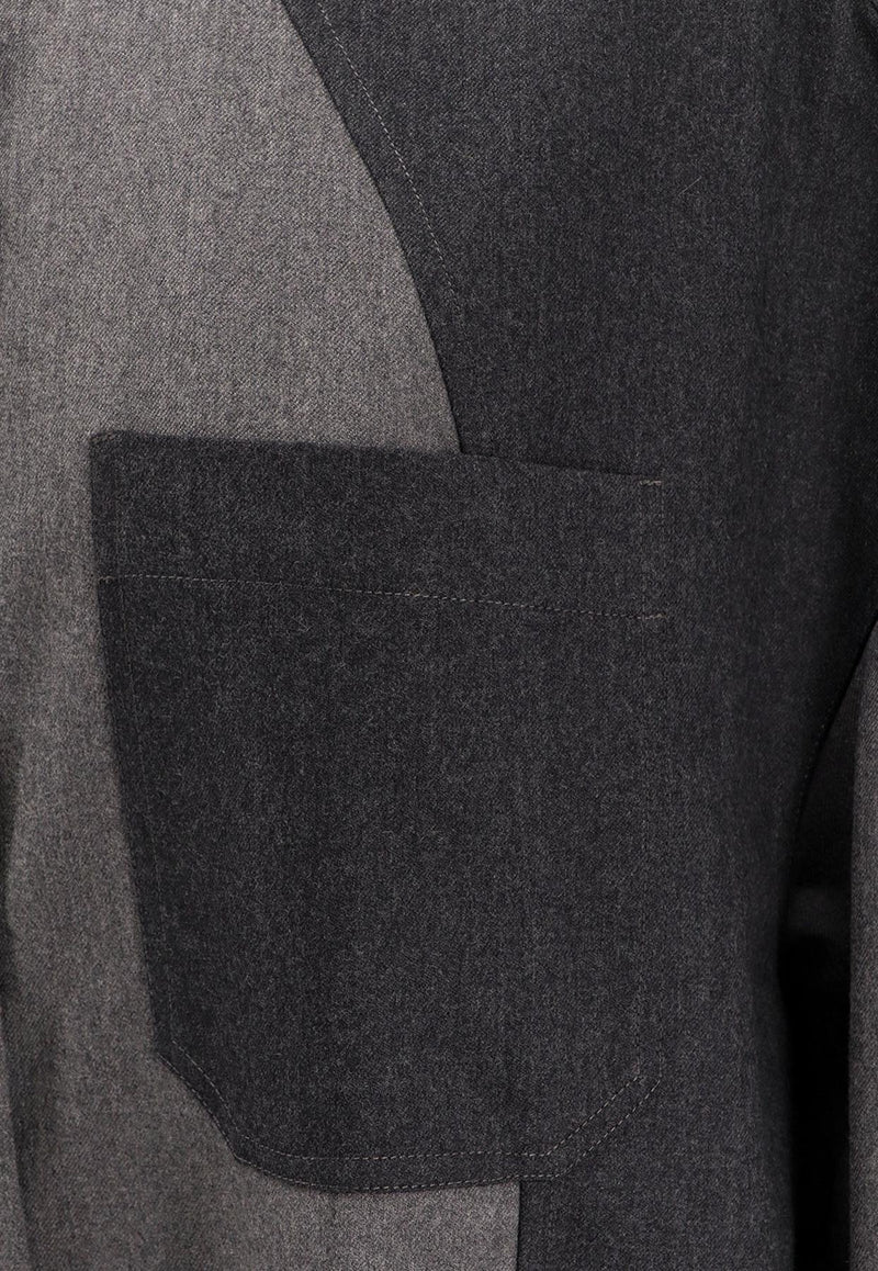 Stella McCartney Colorblocked Wool Shirt Gray 6201593CU7031230_ASH GREY_31986662