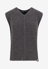 Enfants Riches Déprimés Distressed Cashmere Vest Gray 080244_GREY_Grey_31299780