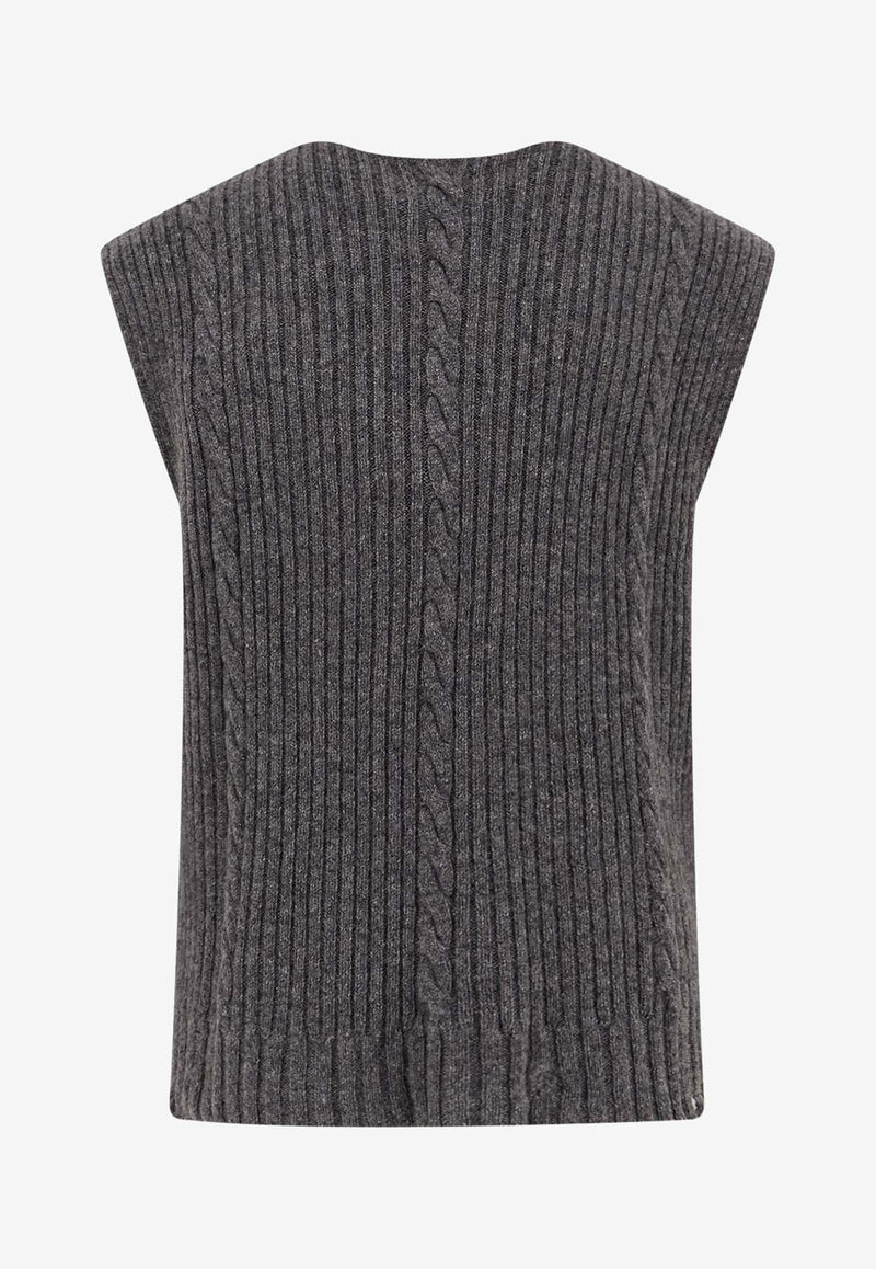 Enfants Riches Déprimés Distressed Cashmere Vest Gray 080244_GREY_Grey_31299780