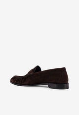 Saint Laurent Le Loafer Suede Penny Loafers Brown 8394712W5AC6023_T. Moro_29849757