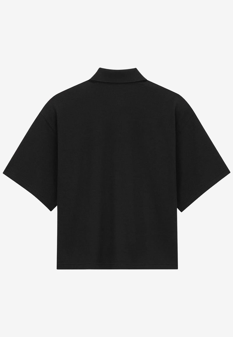 Saint Laurent Cassandre Boxy Polo T-shirt Black 841963Y37HC1000_Black_29852848