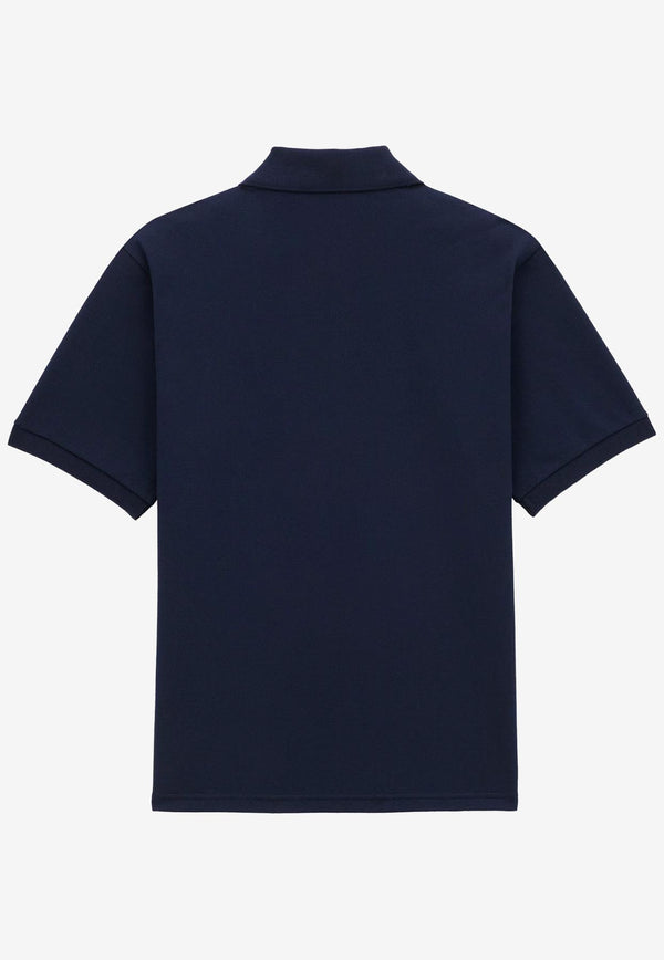 Saint Laurent Cassandre Embroidered Polo T-shirt Navy 798944Y37HC4140_MARINE_29853982