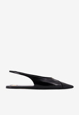 Saint Laurent Babylone Leather Slingback Flats Black 800240AAEHI1000_Black_29852210