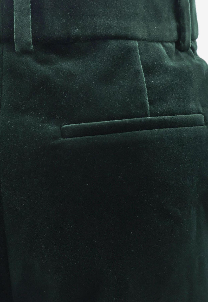 Saint Laurent Straight-Leg Velvet Pants Emerald 825007Y580T3181_EMERAUDE_29851440