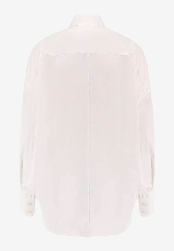 Stella McCartney Logo Embroidered Buttoned Shirt White 62015933FU3029124_White_33106174