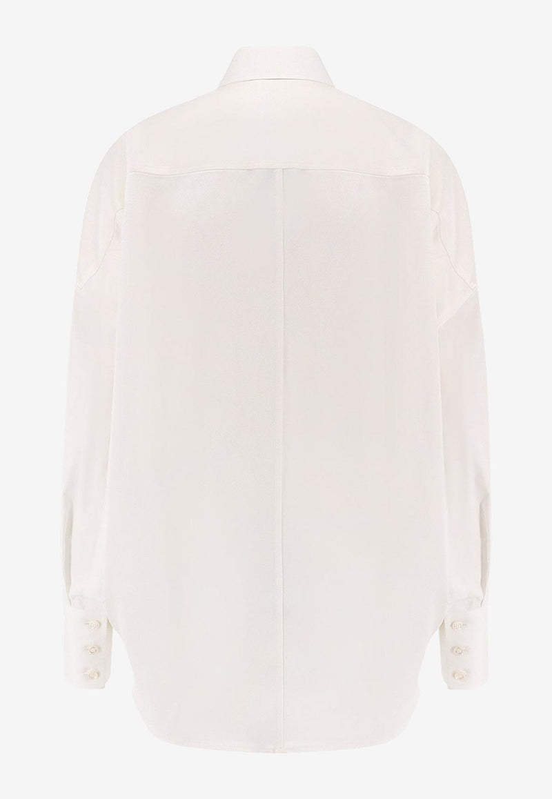 Stella McCartney Logo Embroidered Buttoned Shirt White 62015933FU3029124_White_33106174