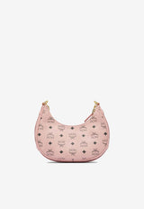 MCM Small Aren Monogram Crescent Hobo Bag Pink MWHFATA02SOFT PINK_82202