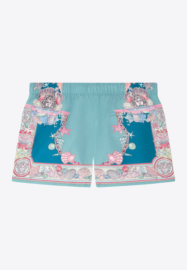 Versace Coral Theatre Print Swim Shorts Multicolor 1018883 1A15164 5GA00