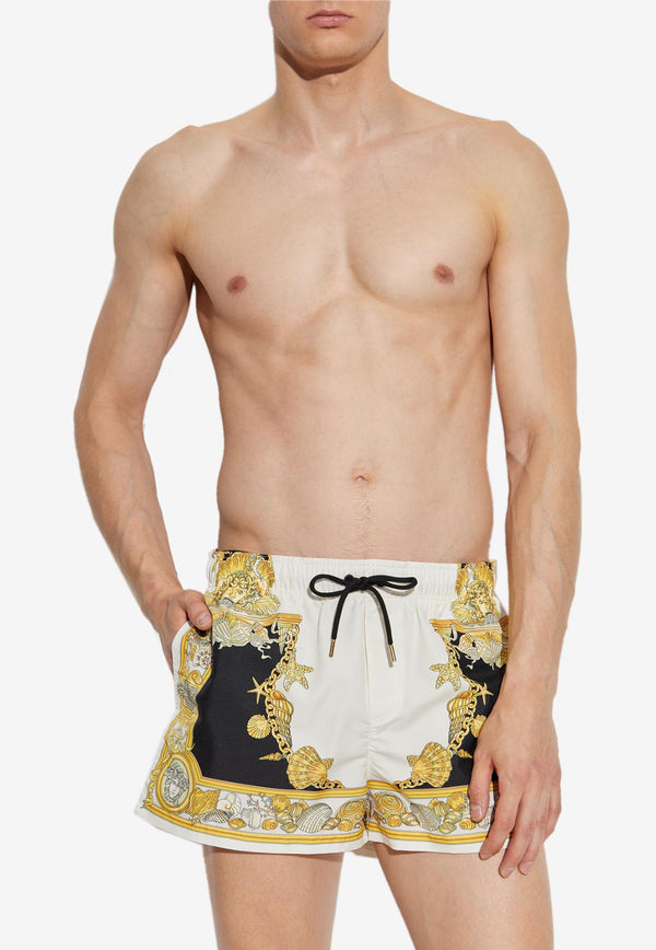 Versace Coral Theatre Print Swim Shorts Multicolor 1018883 1A15164 5W800
