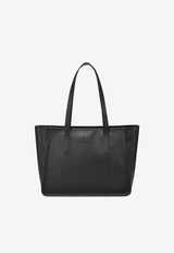 Longchamp Large Le Foulonné Leather Tote Bag Black 10190021/Q_LONG-001