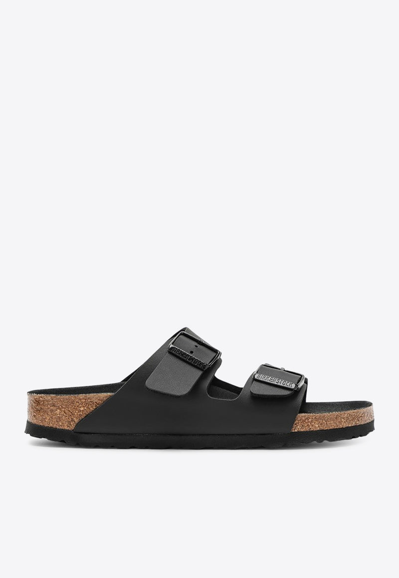 Birkenstock Arizona Birko-Flor Leather Slides Black 1019069LE/O_BIRKE-BLK