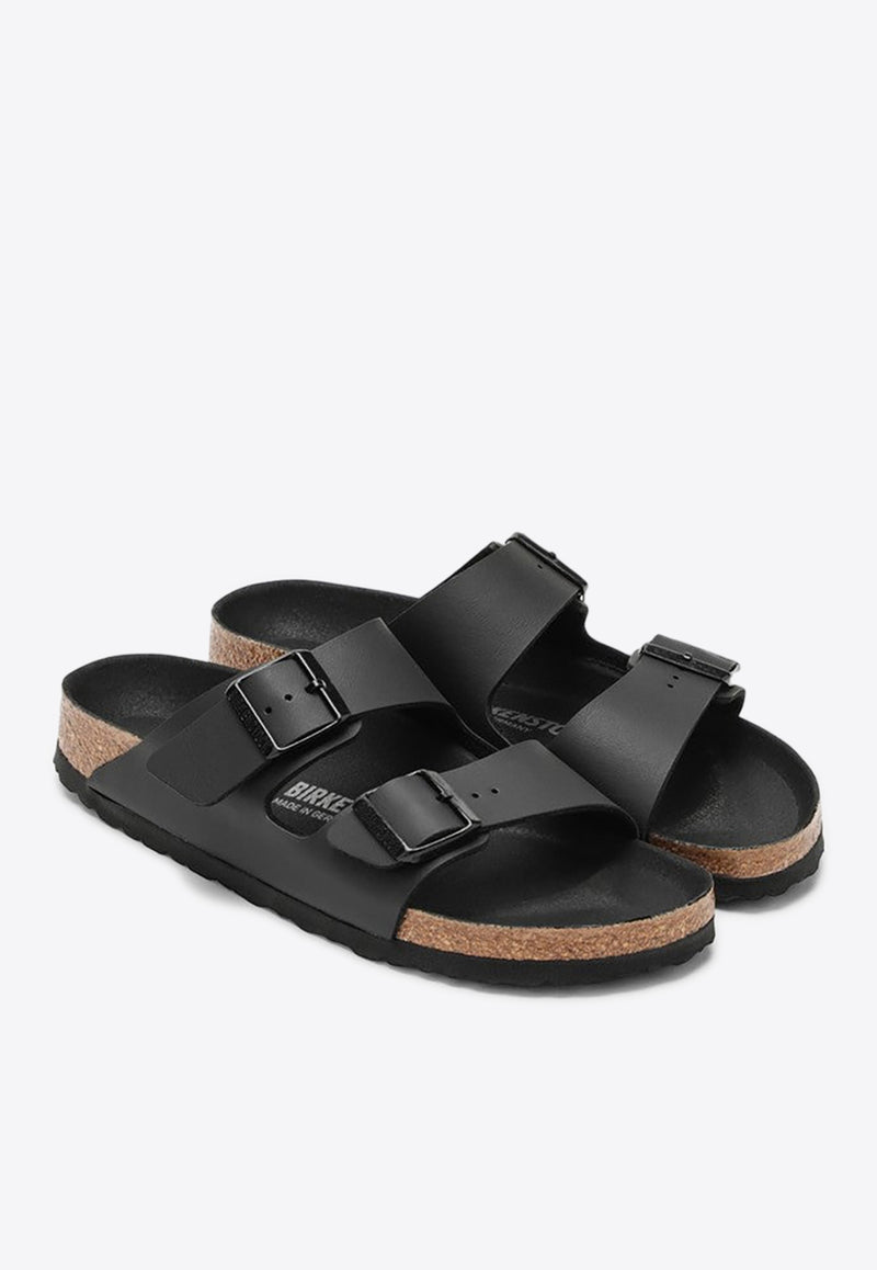 Birkenstock Arizona Birko-Flor Leather Slides Black 1019069LE/O_BIRKE-BLK