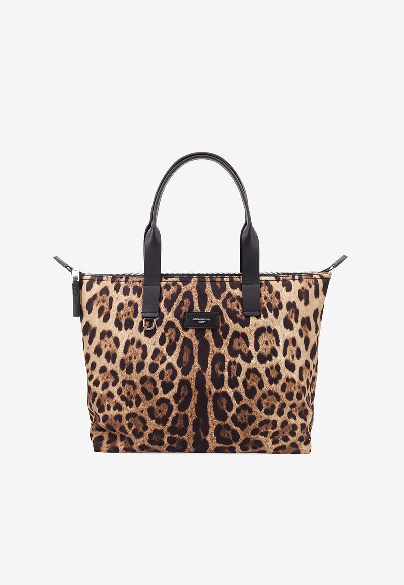 Dolce & Gabbana Adamo Leopard Print Tote Bag Brown BM2375A6F30_HY13M_Spotted_33309181