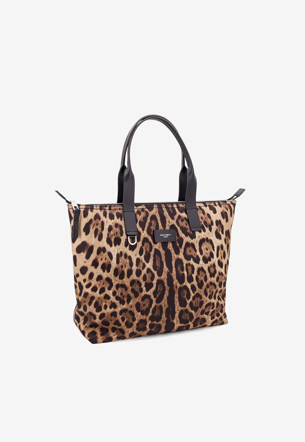 Dolce & Gabbana Adamo Leopard Print Tote Bag Brown BM2375A6F30_HY13M_Spotted_33309181
