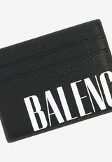 Balenciaga Logo Print Vintage Leather Cardholder Black 8274382ABO0_1060_Blackwhite_33305940