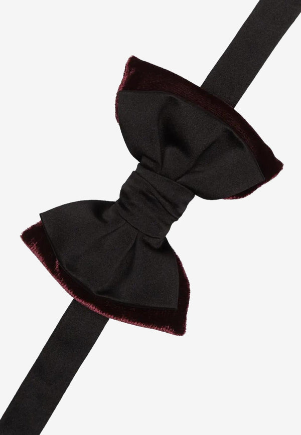Dsquared2 Classic Velvet Bow Tie Burgundy PAM000500108409_M1490