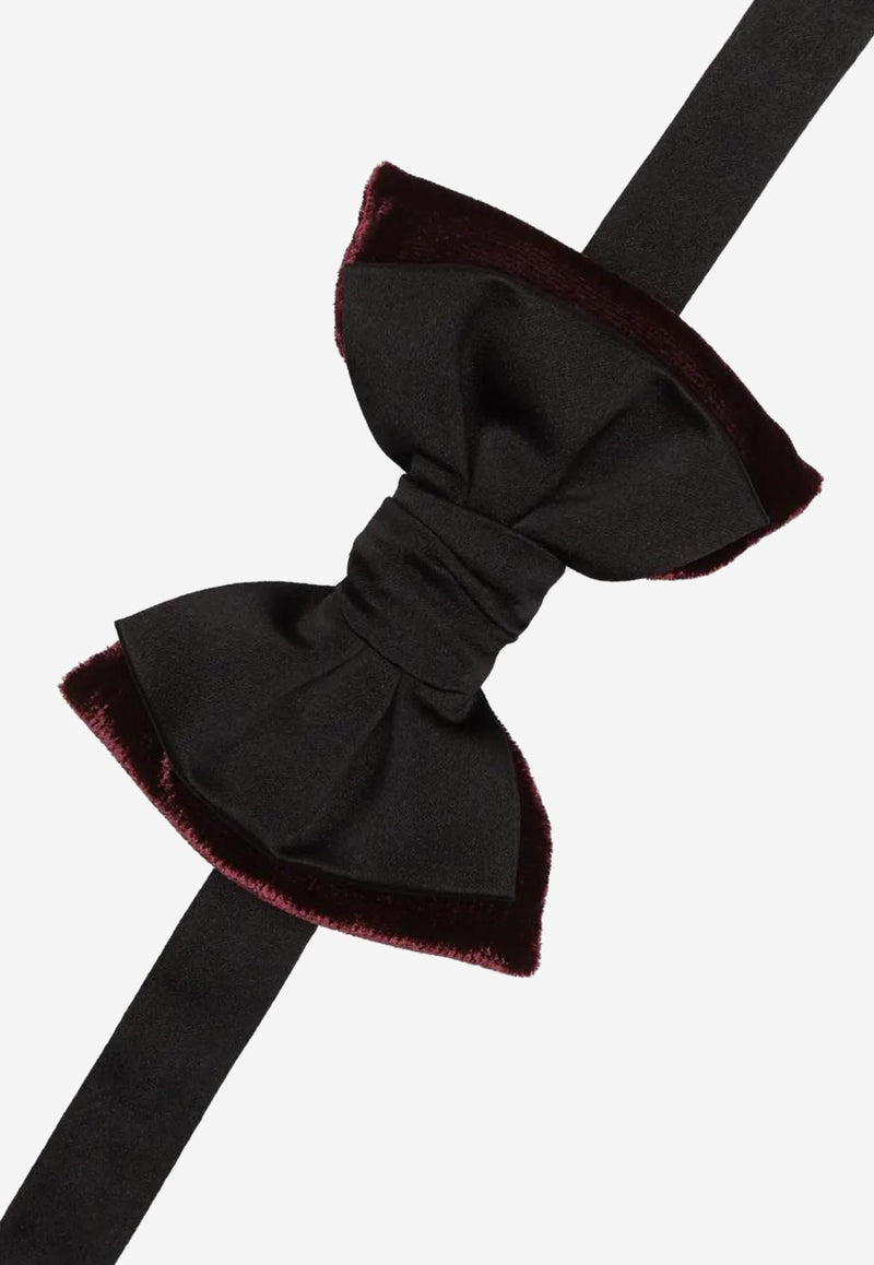 Dsquared2 Classic Velvet Bow Tie Burgundy PAM000500108409_M1490
