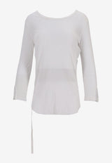Ann Demeulemeester Trina Long-Sleeved T-shirt White B0012885FA434_002