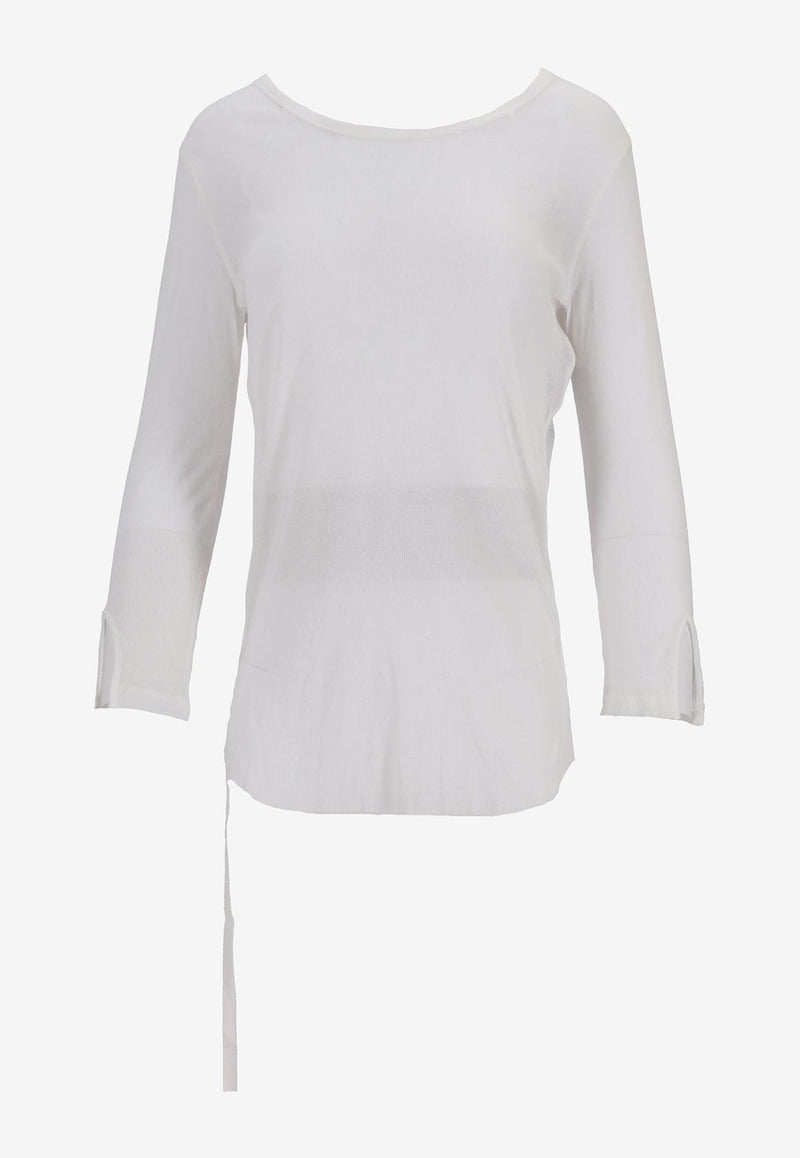Ann Demeulemeester Trina Long-Sleeved T-shirt White B0012885FA434_002