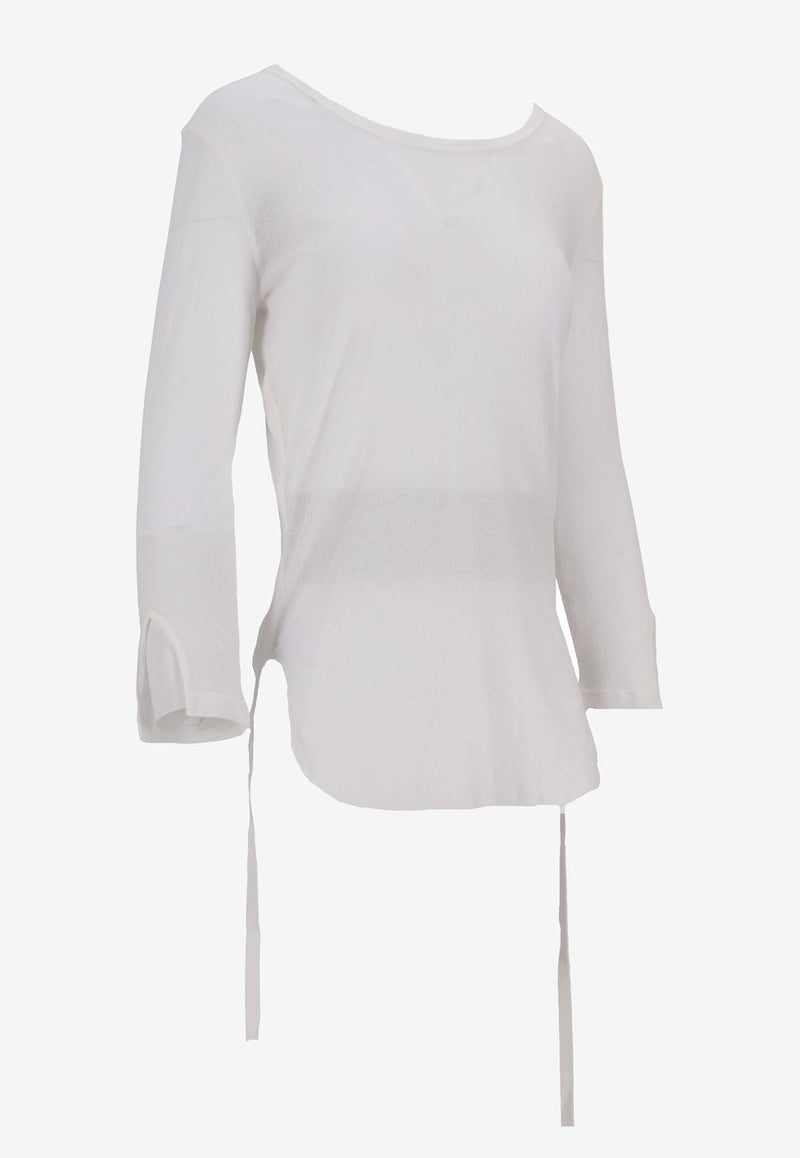 Ann Demeulemeester Trina Long-Sleeved T-shirt White B0012885FA434_002