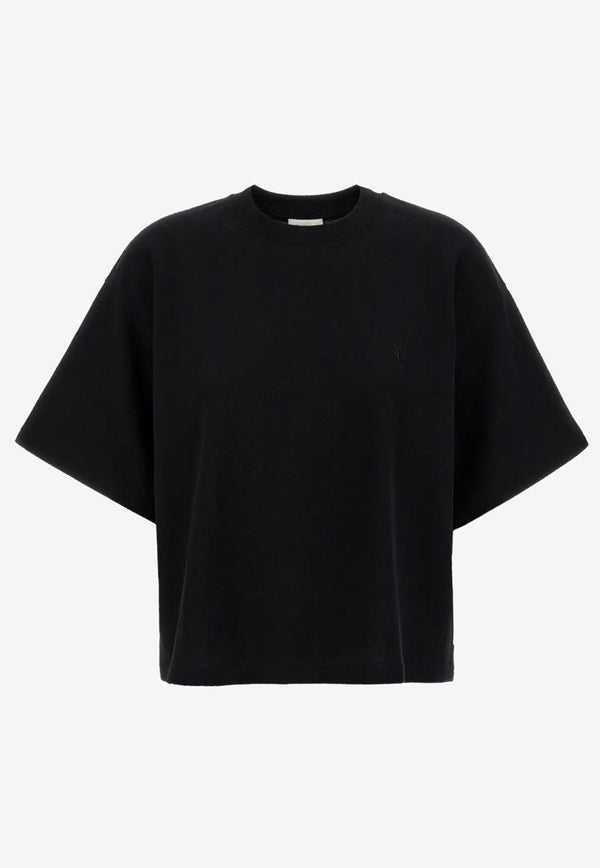 Saint Laurent Cassandre Oversized T-shirt Black 827001Y37ZE_1000