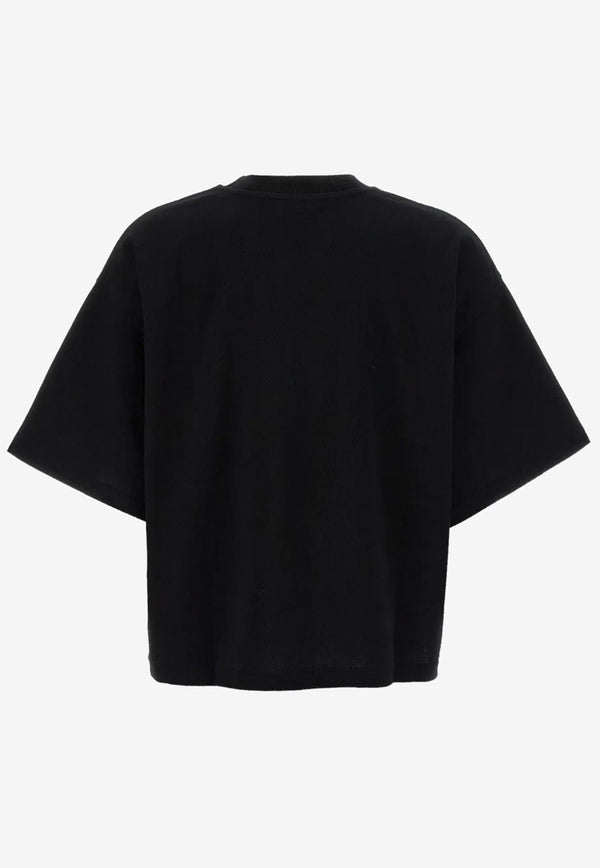 Saint Laurent Cassandre Oversized T-shirt Black 827001Y37ZE_1000