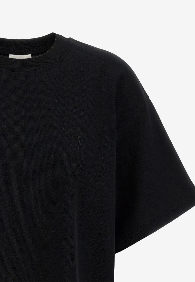 Saint Laurent Cassandre Oversized T-shirt Black 827001Y37ZE_1000