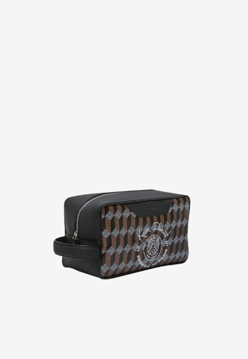 Au Départ Square 26 Monogram Pouch Bag Black SMWB001_282