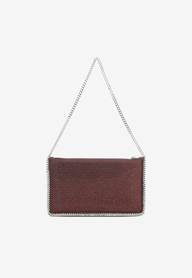 Stella McCartney Falabella Crystal Chain Clutch Burgundy 7P0076WP0610_6008