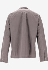 Paul Smith Coated Slub Zip-Up Overshirt Gray M2R455ZP22339_76